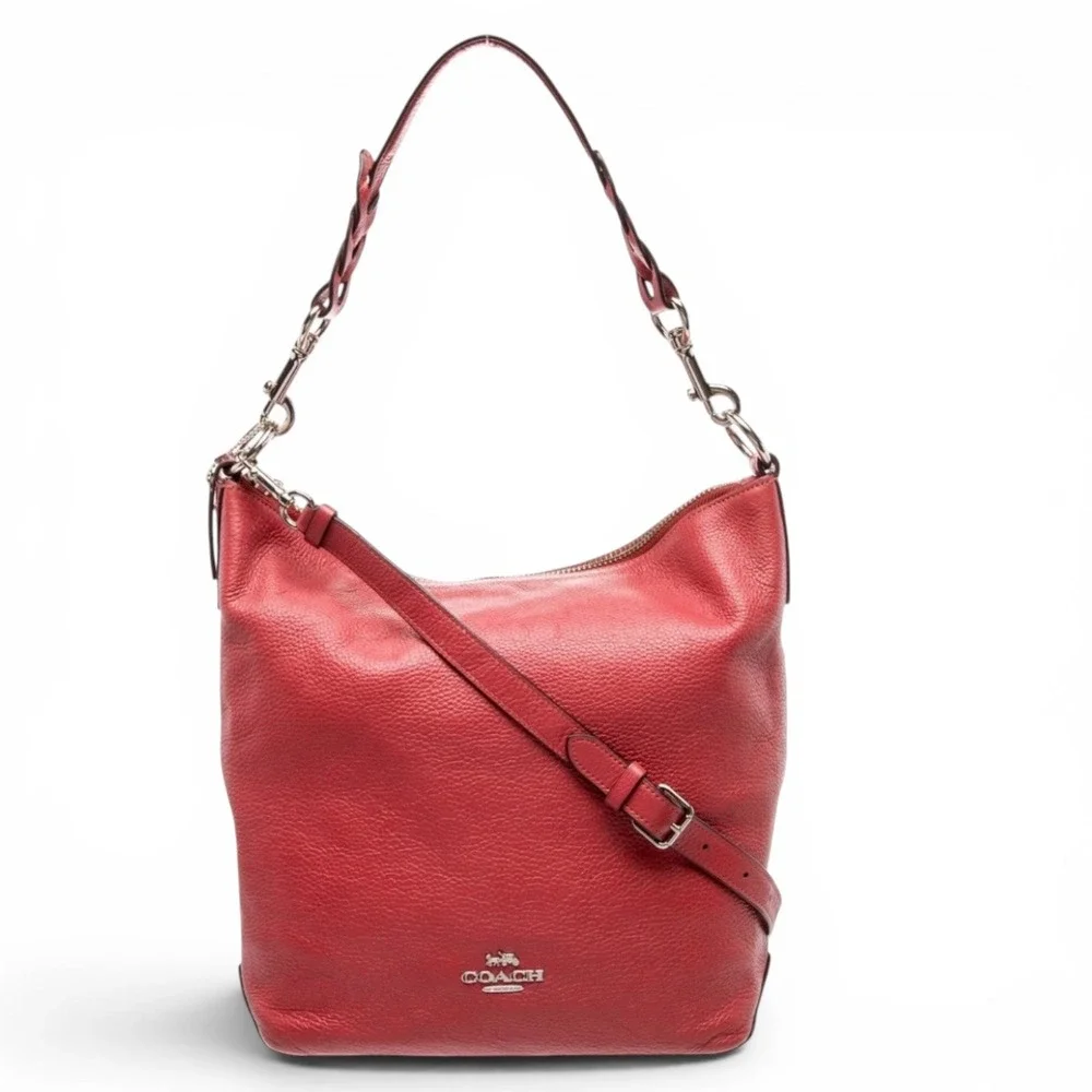 Coach‎ Abby Duffle Rose Petal Pink Pebbled Leather Shoulder Bag F31507 NEW
